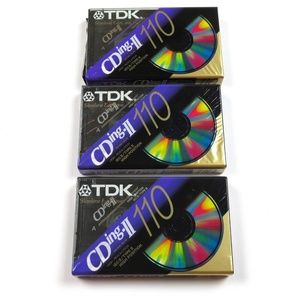 3 NWT TDK CDing-II 110 High Resolution blank cassette tapes